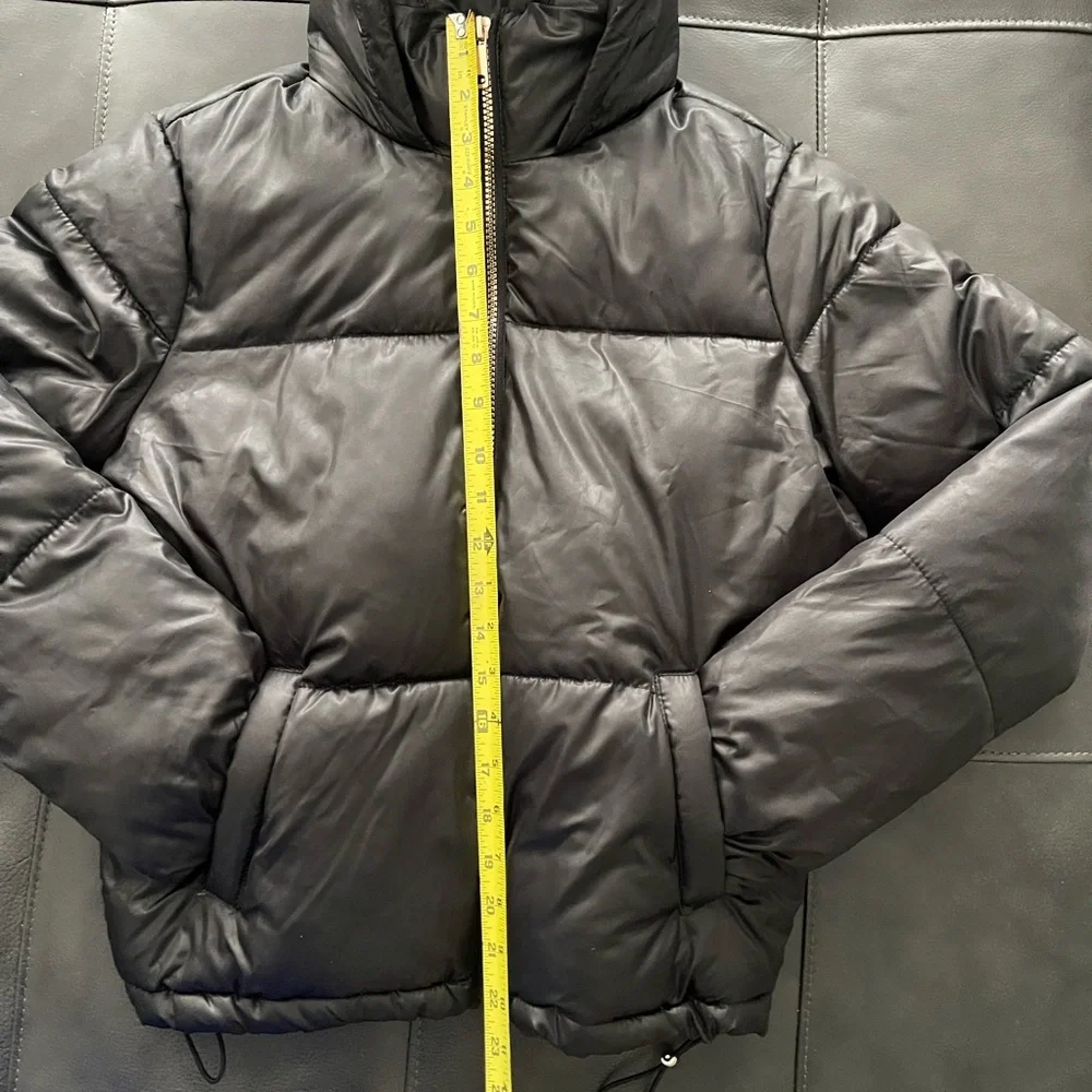 CI SONO Los Angeles Women’s Outerwear Cropped Puffer Jacket Black Size Small